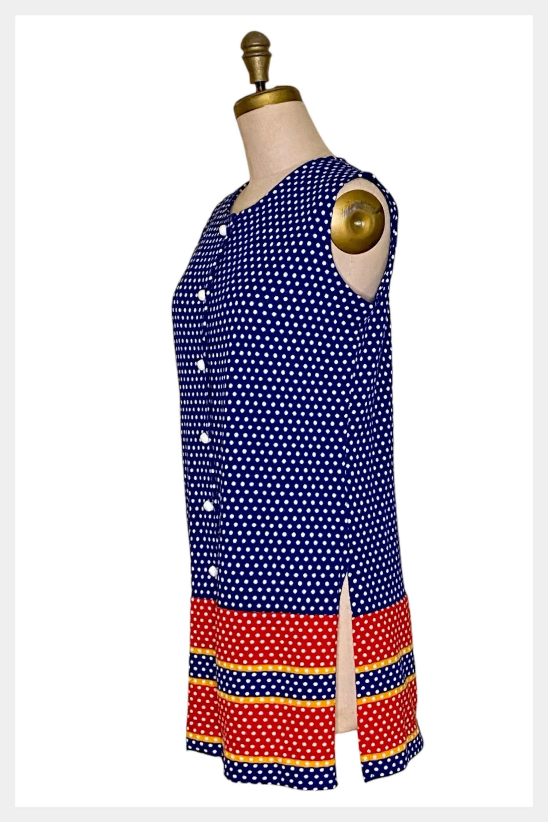 1970s Minnesota Woolen Co Fashion Wagon polka dot dress tunic | medium
