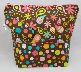 Brown Paisley - Project Bag - Small
