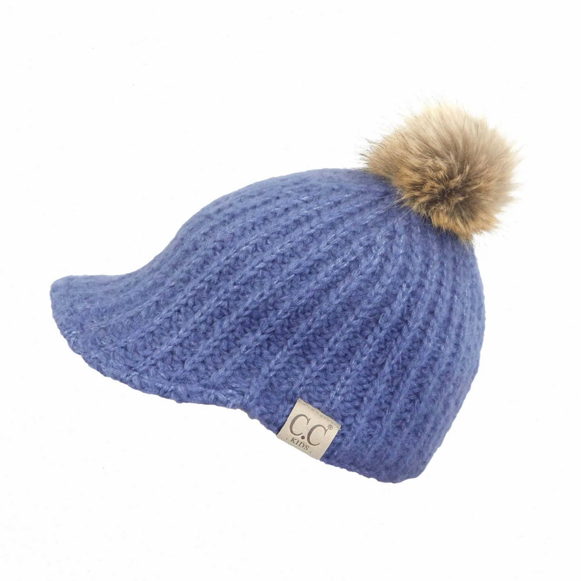 CC Adult Teen Stretchy Sized Winter Knitted Ball Cap Beanie