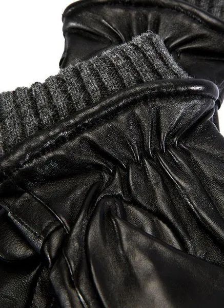 Dents Henley Men's Warm-Lined Touchscreen Leather Gloves
