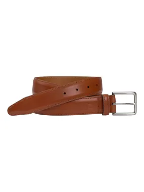 J & M Collection Flint Belt in Cognac Italian Calfskin