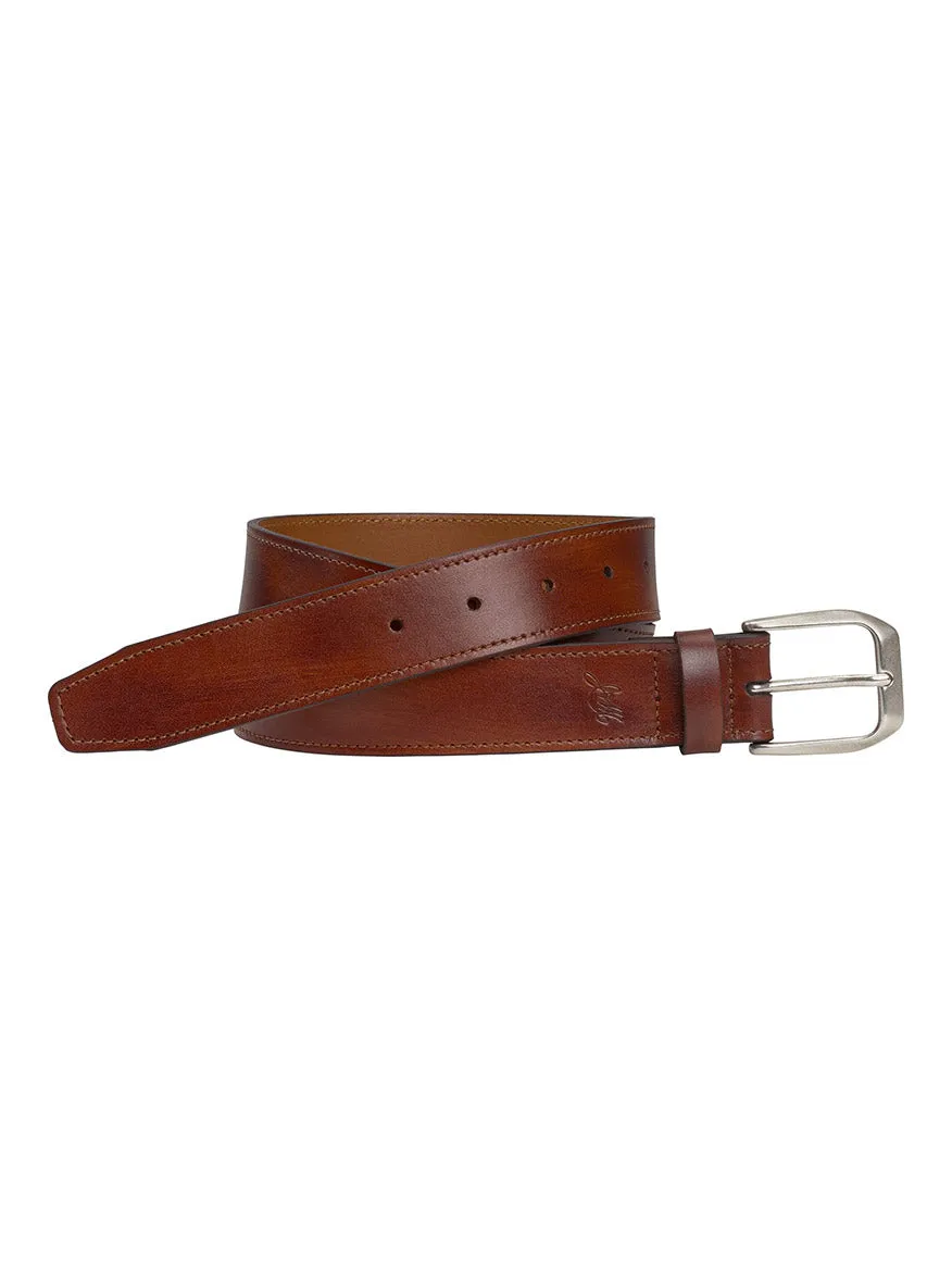 J & M Collection Jameson Belt in Cognac Italian Calfskin