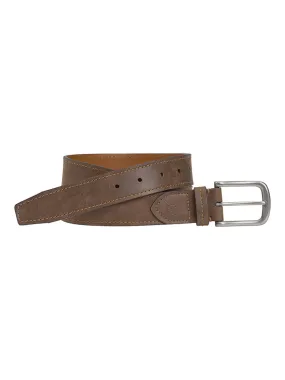 J & M Collection Knox Belt in Brown Full Grain Leather