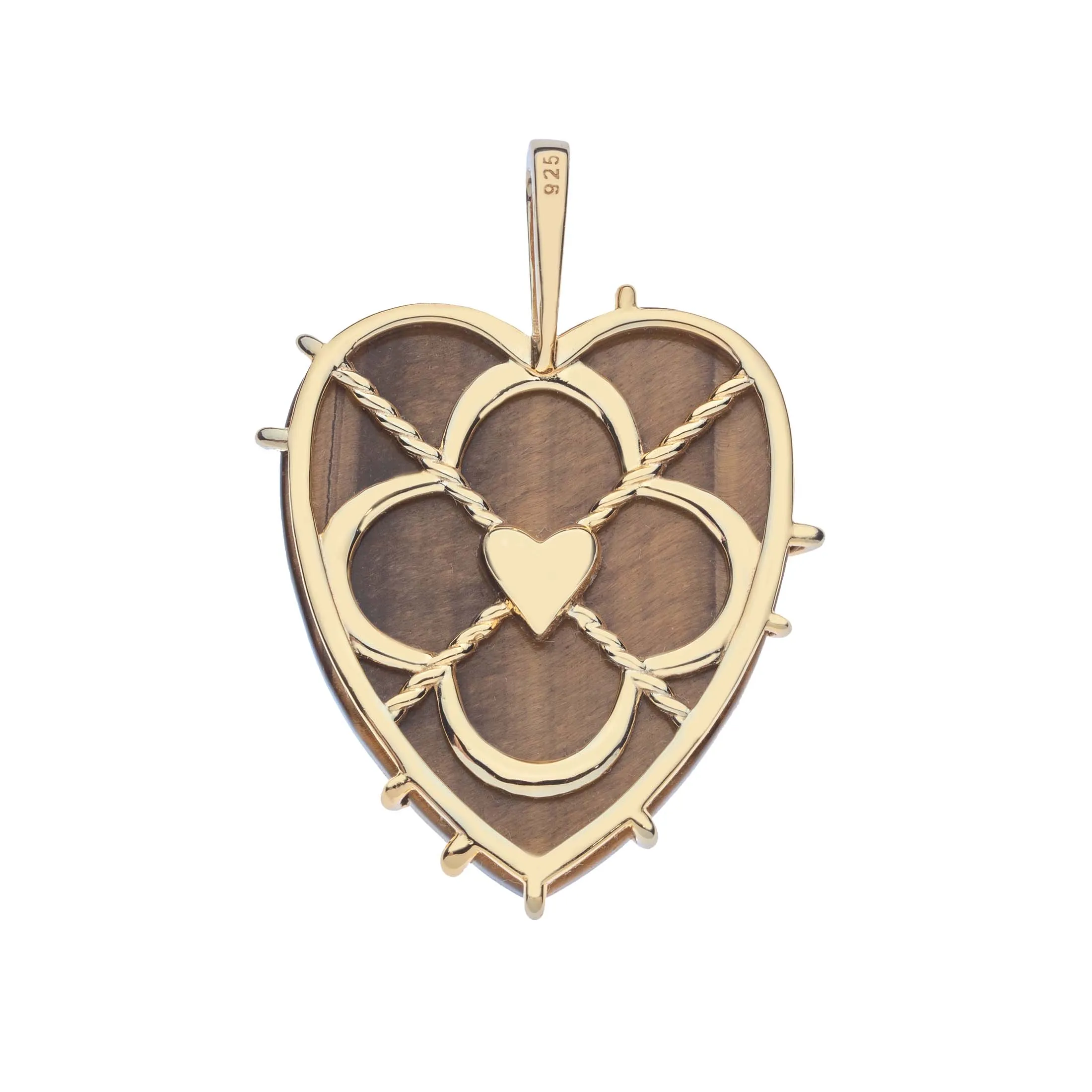 LOVE Carry Your Heart Pendant in Tiger's Eye