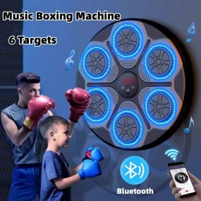 Music Boxing Machine  with RGB Light | Bluetooth Compatible | Speed Adjustable for Indoor Kickboxing & Fitness