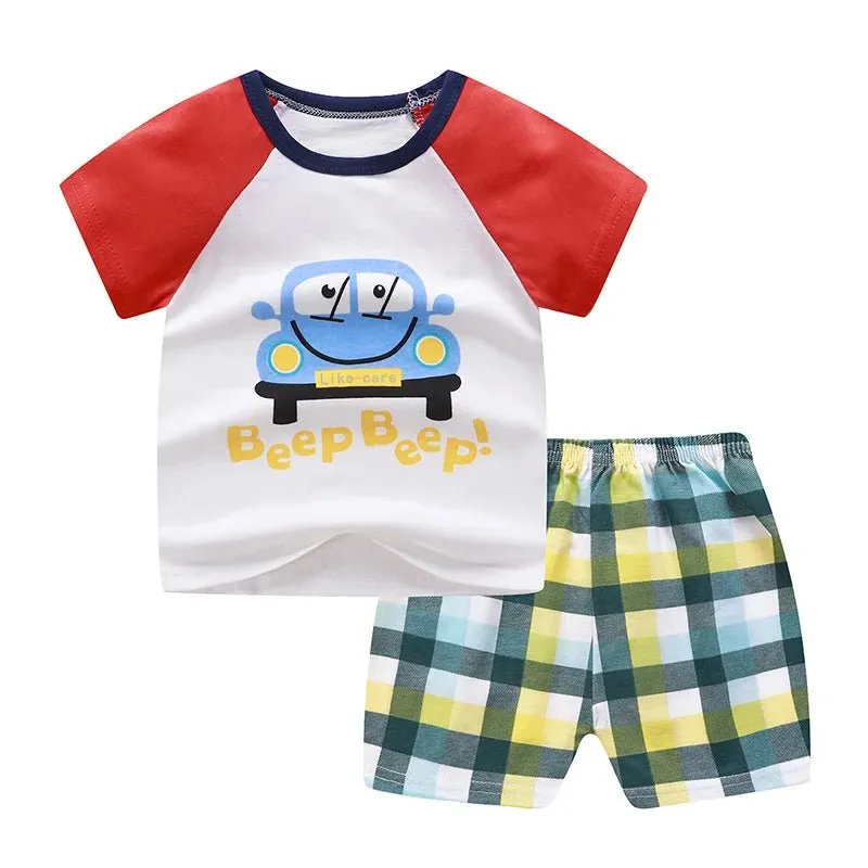 Newborn Plaid Cotton Clothes Set (Summer 2024)