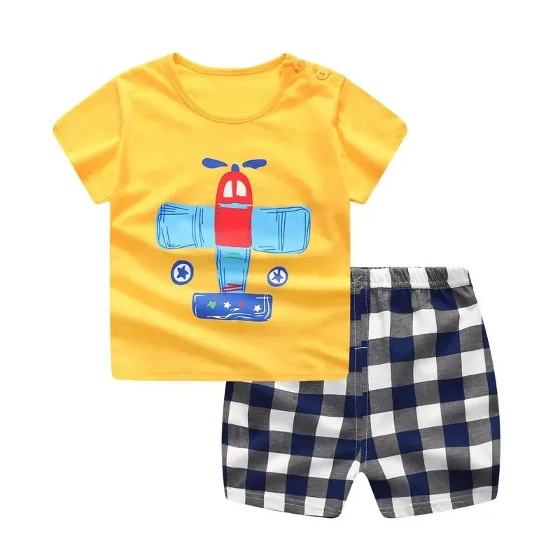 Newborn Plaid Cotton Clothes Set (Summer 2024)