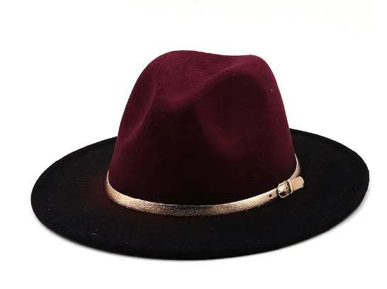 Ombr two tone hat Fedora