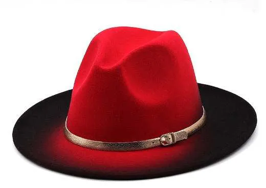 Ombr two tone hat Fedora