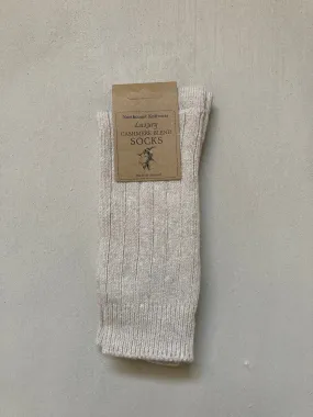 Original Aran Company | Unisex Cashmere blend socks | Beige