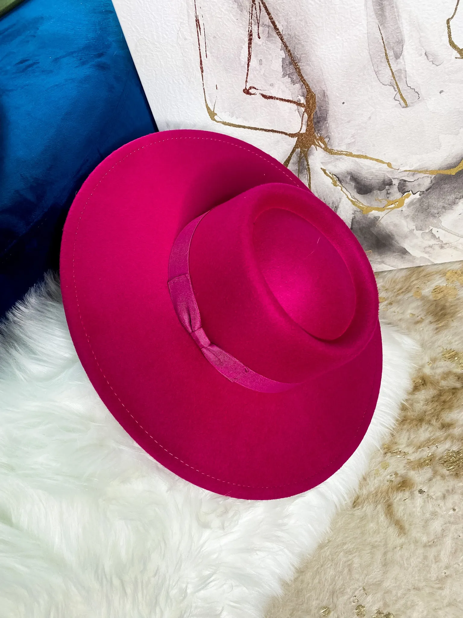 Smoking “HAT” Round Top Wide Brim Fedora