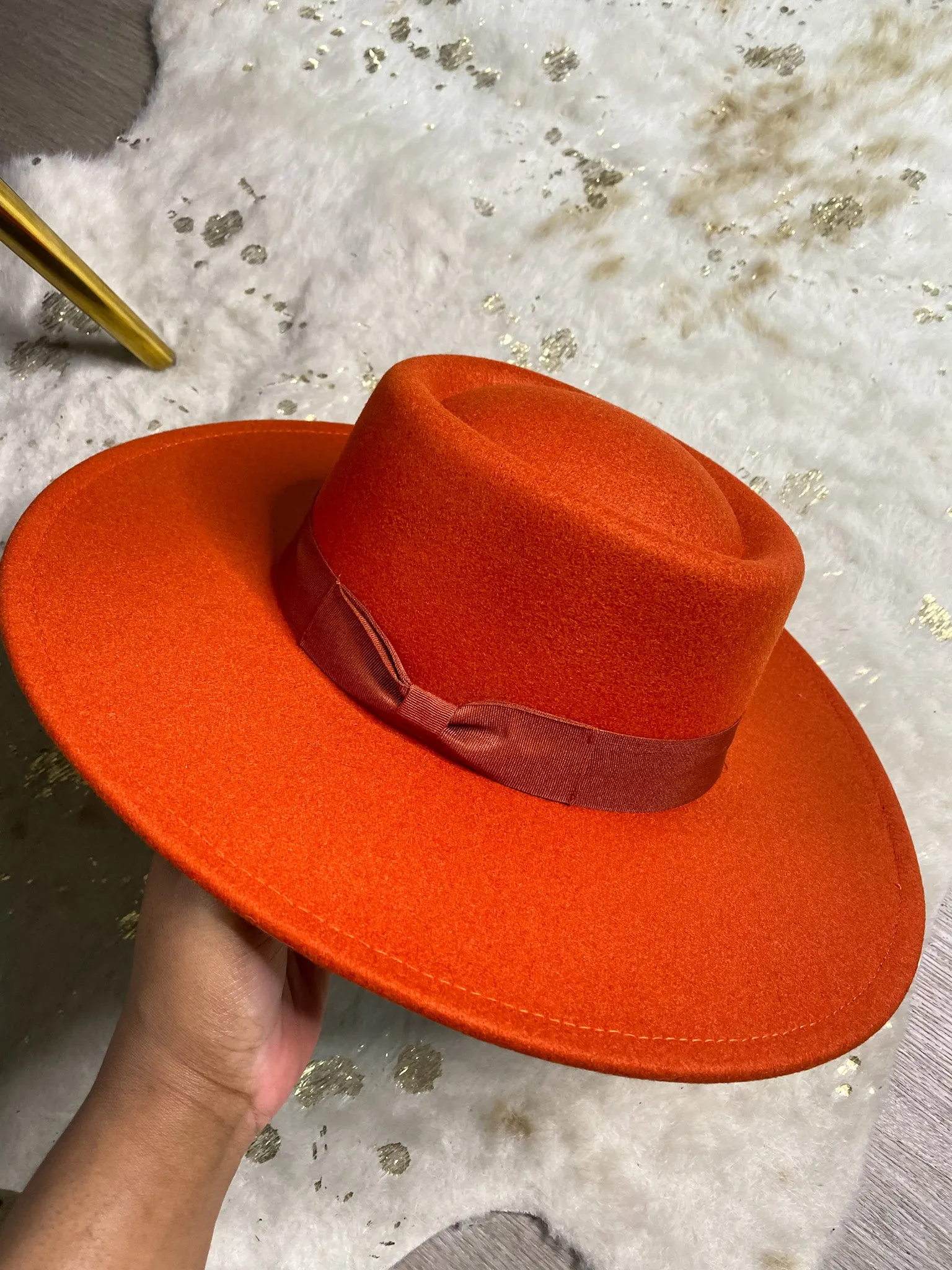 Smoking “HAT” Round Top Wide Brim Fedora