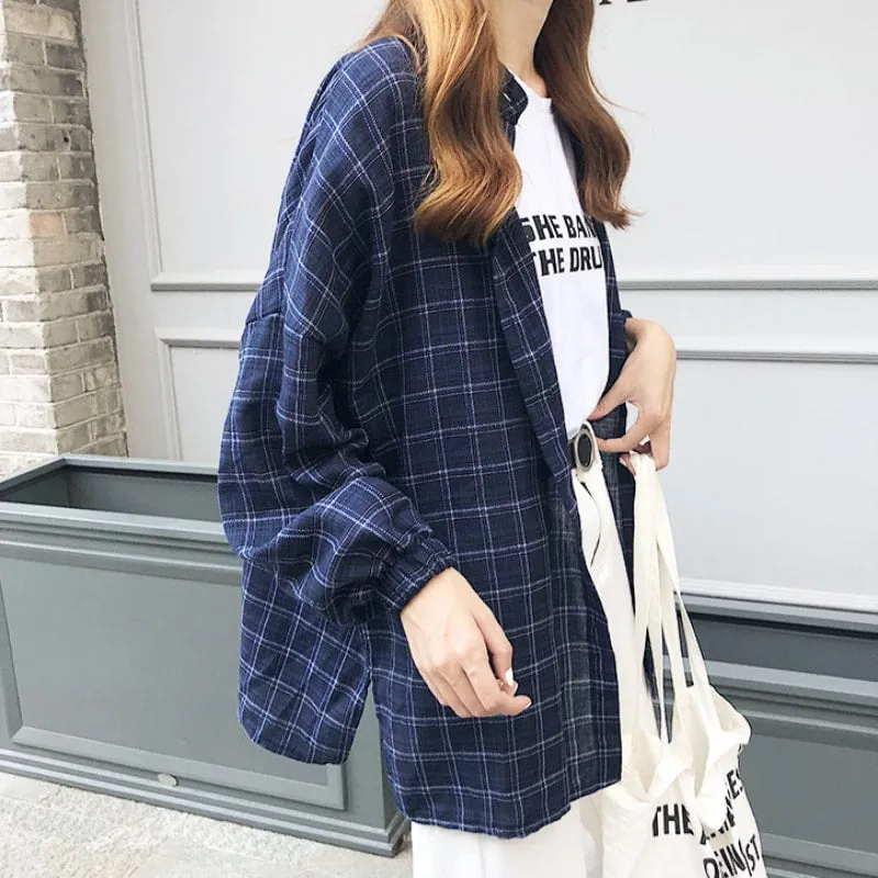 Vintage Plaid Long Sleeve Shirt