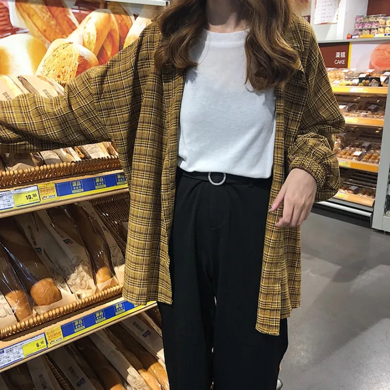 Vintage Plaid Long Sleeve Shirt