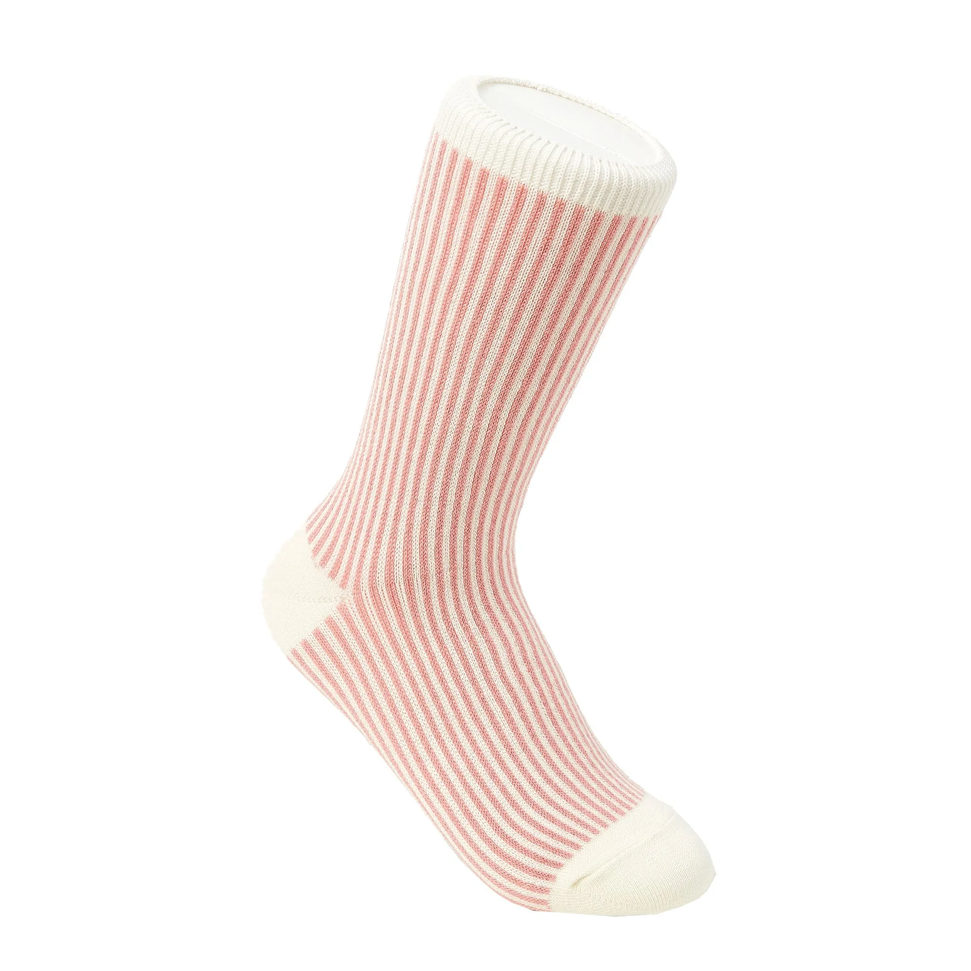 Women's Swoony Lines Socks - Pink & Ivory